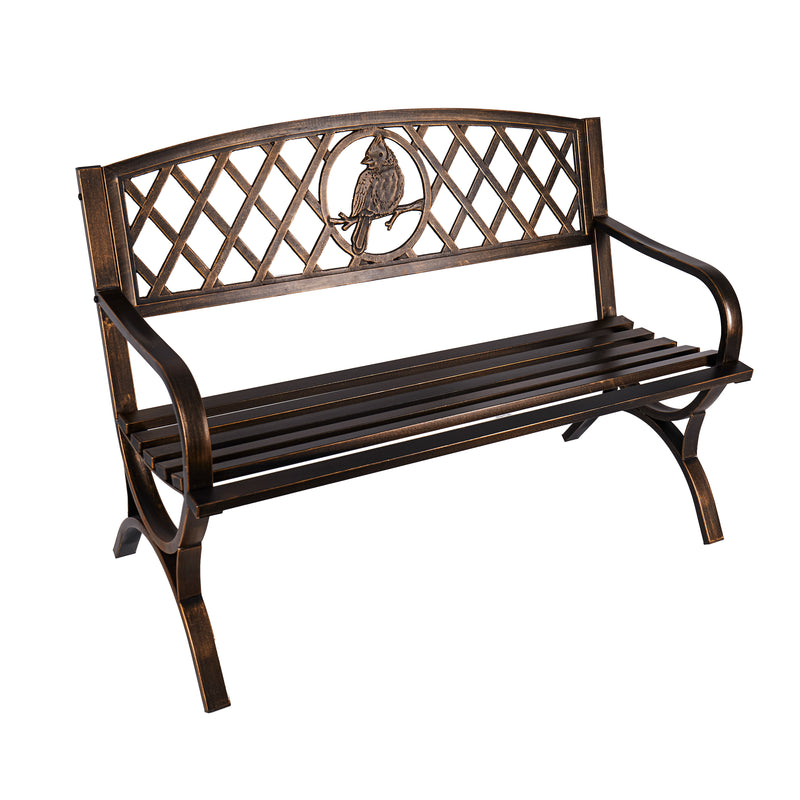 Garden Metal Bench, Cardinal,pha350