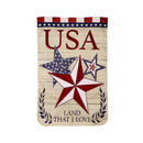 Land That I Love Estate Size Embellished Burlap Flag,phb052