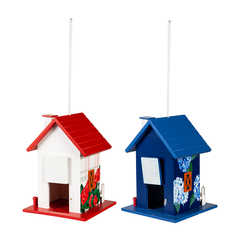 Bird House, Red and Blue 2 Asst,phe057