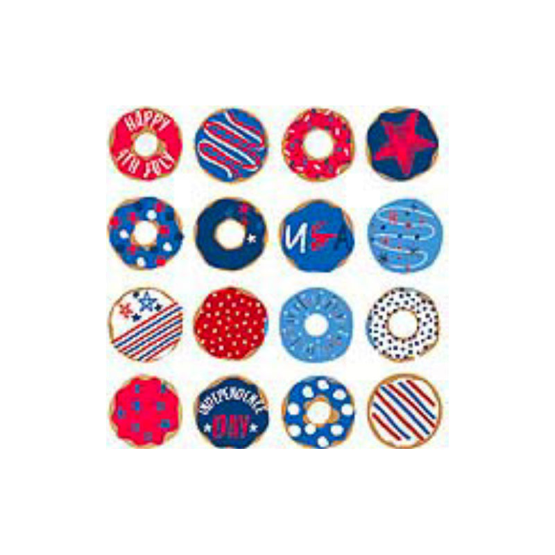 40ct 3ply Cocktail Napkins,Americana Donuts,z4nc7631